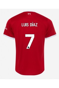 Fotbalové Dres Liverpool Luis Diaz #7 Domácí Oblečení 2023-24 Krátký Rukáv